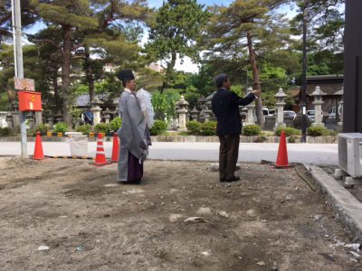 地鎮祭を執り行いました　　～Ｉ様邸～