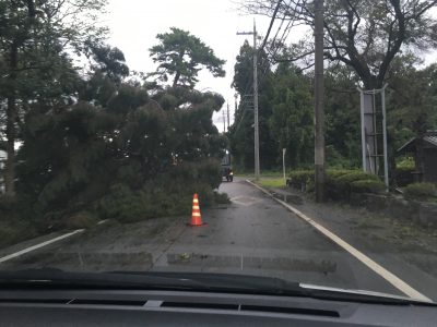 台風21号直撃！自宅も被害