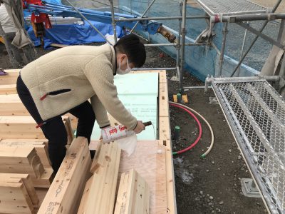 中庭のある住まいI様邸の上棟工事しました!!