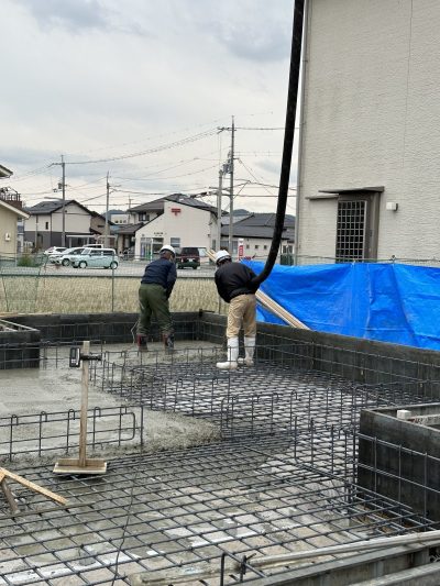 室町モデル　ベースコンクリート打設編