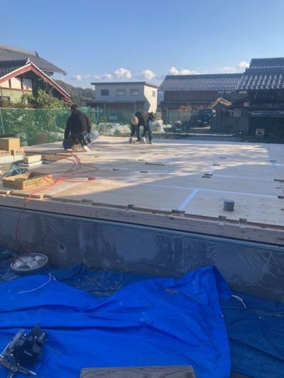 工事の進捗【S様邸　土台敷】