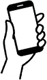 携帯電話を持っている手 イメージ画像