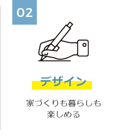 02 デザイン 家づくりも暮らしも楽しめる