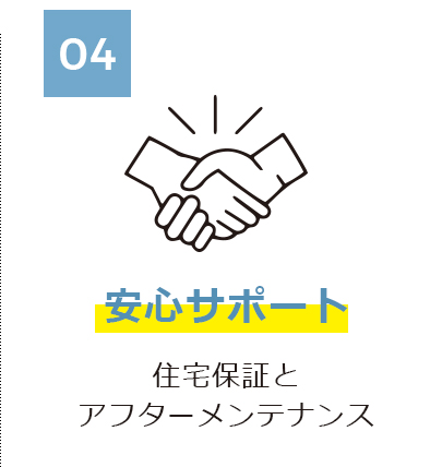 04 安心サポート 住宅保証とアフターメンテナンス